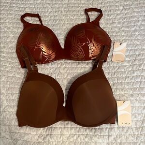 Lively Women's Brown and Red Intimates Set
